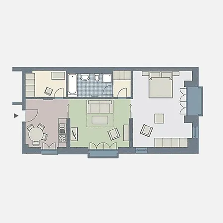Kaiservillen - Mit 1 Schlafzimmer Und Balkon Dr4 Apartamento